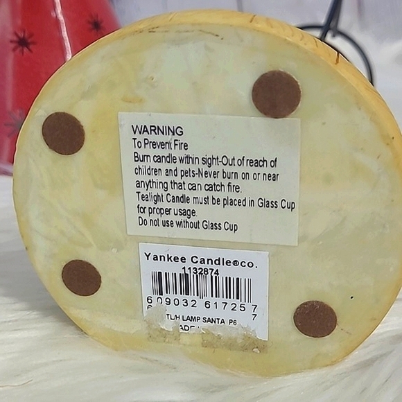 Yankee Candle Christmas Holiday Santa Claus Resin Tea Light Candle Holder Lamp - Picture 13 of 15